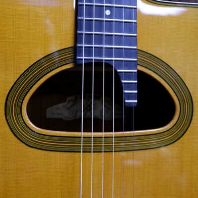 Gitane D-500 Gran Bouche Professional Gypsy Jazz Manouche Guitar - High Gloss Natural w/ Aging Top Toner w/ Deluxe Gig Bag image 14