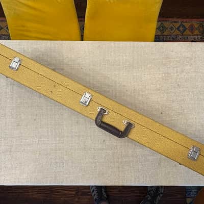 1999 Danelectro Tweed Hardshell Case + Key Yellow Plush Interior Out of Production Fits U1 / U2 / U3 / DC Models & More image 3