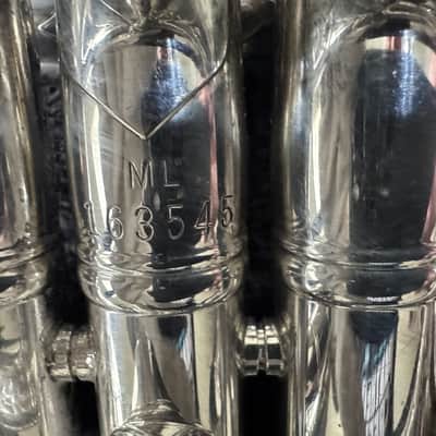 Used 1970’s Bach Stradivarius Model 37 Silver Trumpet with case and NY Bach 7C mouthpiece image 7
