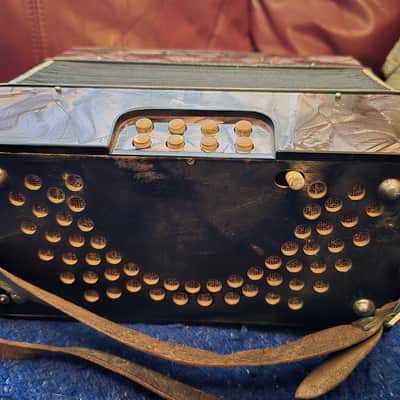 Vintage Hohner Liliput Club Diatonic Button Accordion Bb/Eb - A=440 Pitch - Mint Bellows w/ Original Case image 14