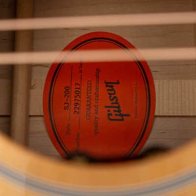 Gibson SJ-200 Original Jumbo Acoustic-Electric Guitar, Solid Spruce Top, Antique Natural image 3