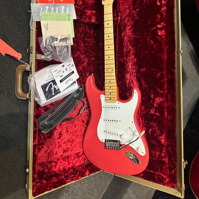 Fender Vintage Hot Rod '50s Stratocaster 2014 Fiesta Red Very Rare Made For One Year With Case image 14