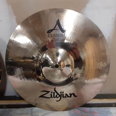 Zildjian 14" A Custom Hi-Hat Cymbals (Pair) 1991 - Present - Brilliant image 8