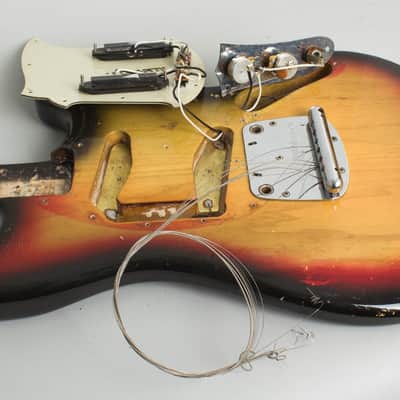 Fender Mustang Solid Body Electric Guitar (1977), ser. #S718693, black tolex hard shell case. image 16