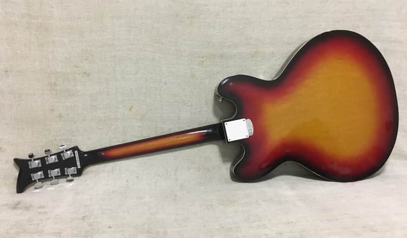 Teisco EP-11T Hollowbody Electric Guitar 1960's Sunburst Made | Reverb