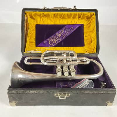 Used C.G. Conn "New York Wonder" Bb/A Cornet (SN: 70075) image 7