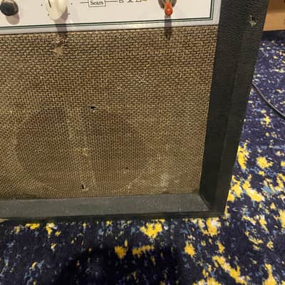 Tube version: Recently serviced new 8" Jensen modtone speaker Sears branded Silvertone Model 1420 5XL 5-Watt 1x8 Guitar Combo Late 1960s - Black image 3