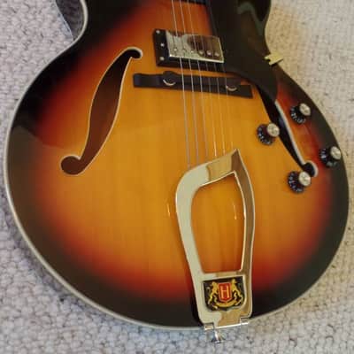 Hagstrom HJ800 Jazz Guitar - Gloss Tobacco Burst image 2