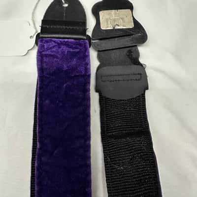 LM Crushed Velvet Purple guitar STRAP NEW - 2 inch wide - Comfortable, Soft image 4