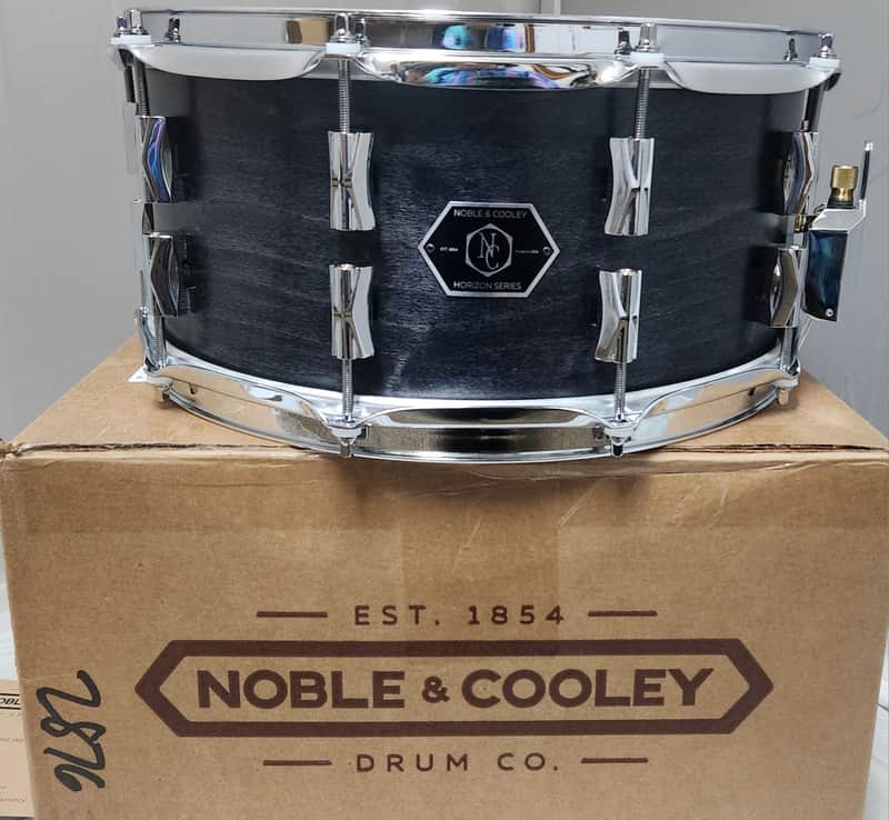 Noble & Cooley *Pre-Order* Horizon 6.5x14" Maple/Mahogany Hybrid Snare Drum in Blackwash Satin & Chrome Hardware | Made in the USA | Authorized Dealer image 1