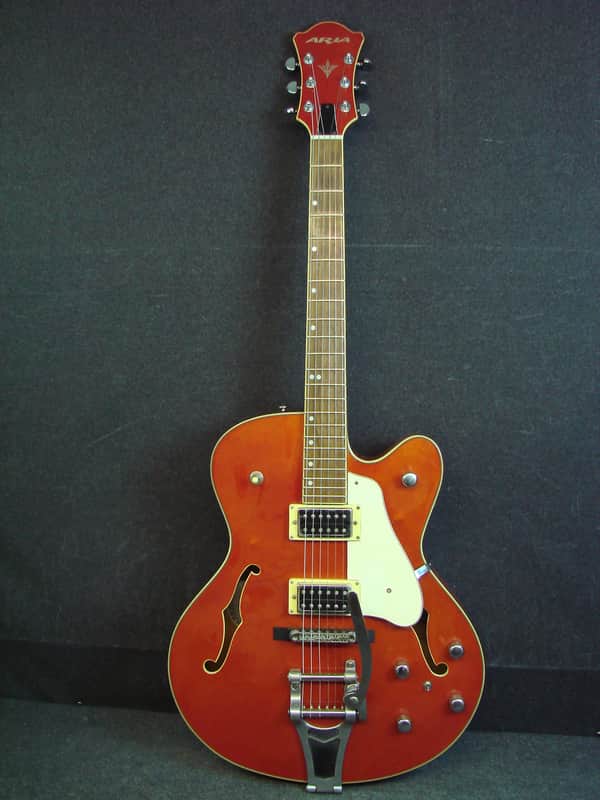 Aria Pro II FA-80 Hollow-Body Single Cutaway Electric Guitar W