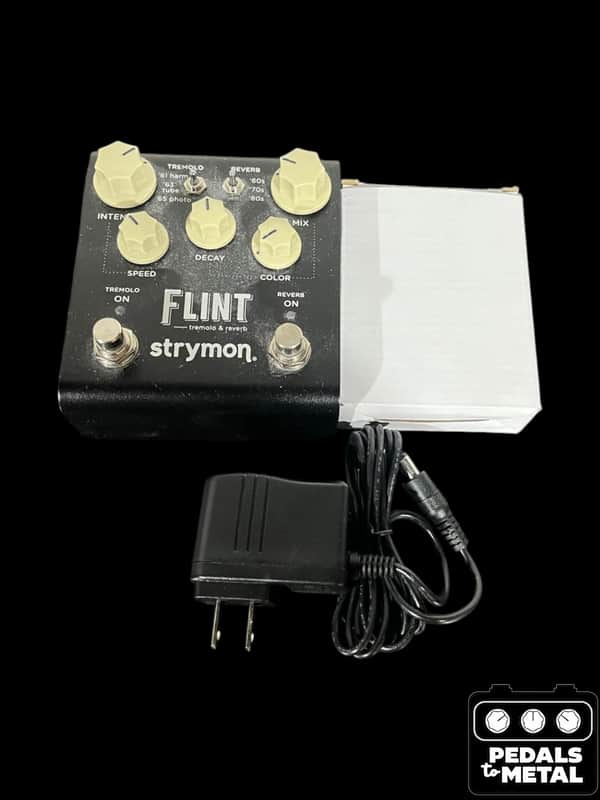 Strymon Flint Reverb and Tremolo V2 2012 - 2022 - Black with White Knobs - X17291 image 1