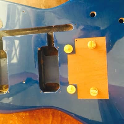 El Degas Explorer set neck 1974 custom top blue back image 4