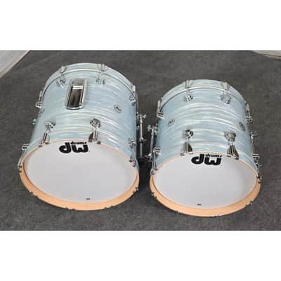 Used DW Collectors VLT 333 Maple 7pc Drum Set Pale Blue Oyster - Very Good image 11