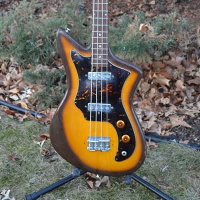 Vintage 1960's Intermark Cipher Bass Guitar Offset Body & Hockey Puck Headstock image 1