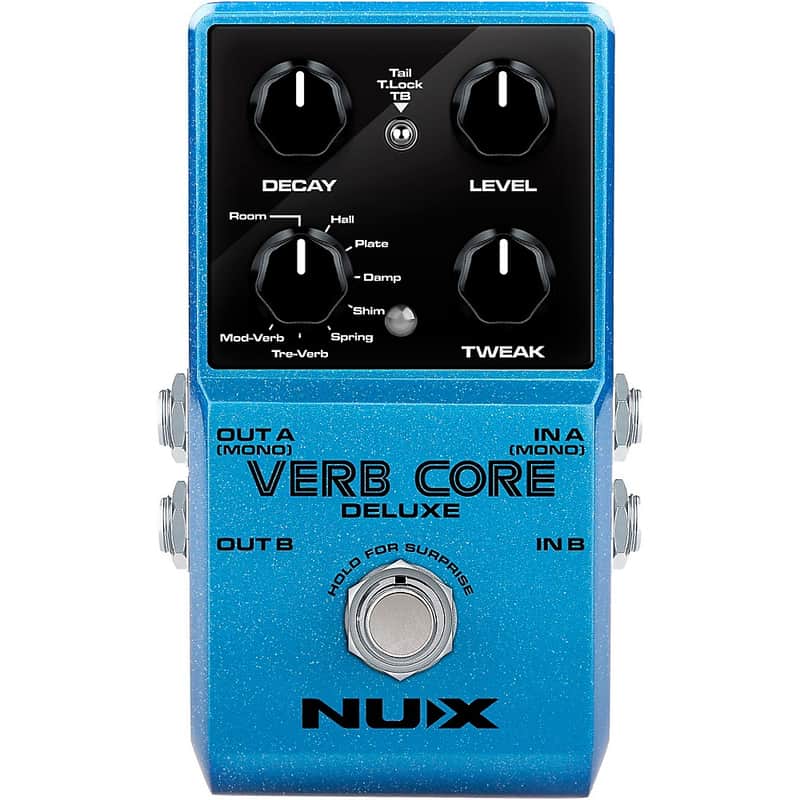 NUX Verb Core Deluxe with 8 Different Reverbs and Freeze Effects Pedal Regular Blue image 1