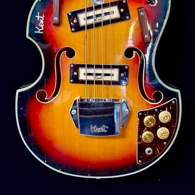 Original Kent 833 Violin style 1966 bass burst image 3