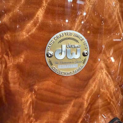 ~WOW!~ Early DW Collector's Standard Maple 4-Piece 10/12/14/20 Drum Kit Set in Natural Gloss Lacquer over Exotic Okuome Feather with Chrome Hardware image 7
