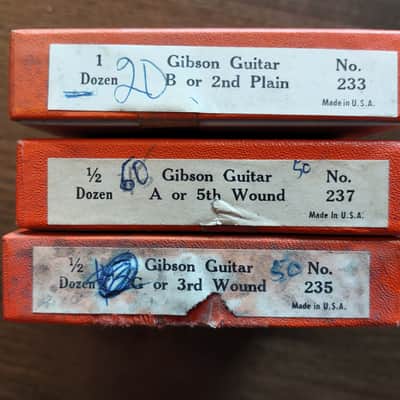 Gibson 3 Vintage Orange Boxes Electric Guitar Strings image 6