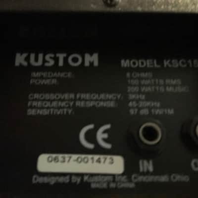 Kustom KSC15 PA Speaker/Monitor image 3