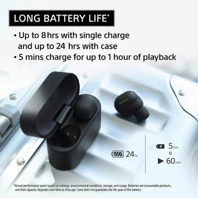 Sony The Best Truly Wireless Noise Cancelling Earbud Silver+1 Yr Warranty Bundle imagen 8