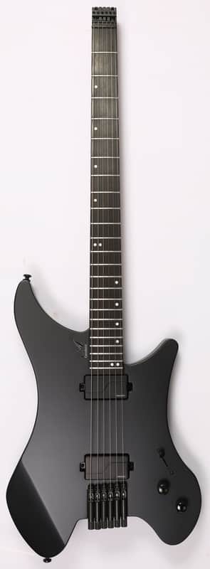 Agile Headless 6 String Baritone Electric Guitar GEODESIC PRO 630 RL MOD Flat Black image 1