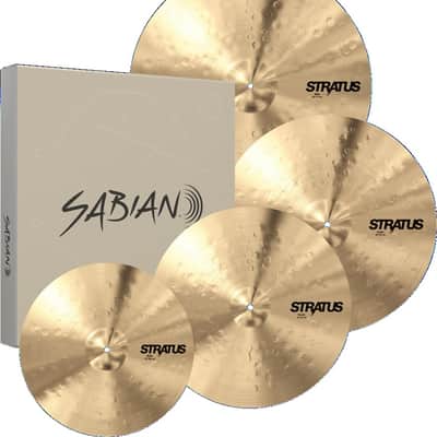 Sabian *Pre-Order* Stratus Promotional 4 Pack: 14" Hats, 16" Crash, 18" Crash, 20" Ride Cymbals | B20 Bronze| Made in Canada | Special Order | Authorized Dealer image 2