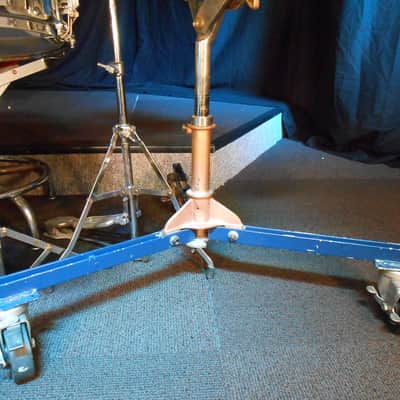 Ludwig, Blaemere Fiberglass, Custom 1969 Blue Sparkle, Beige image 10