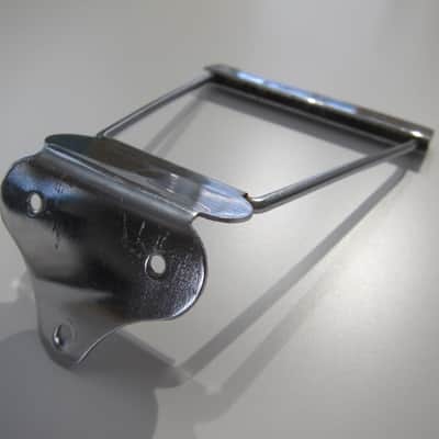 Gibson Acoustic 12 String Guitar Tailpiece Authentic Vintage Part Circa-1960s-Chrome image 3