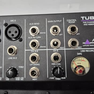 ART TUBEMIX 5-Channel Mixer with USB Interface and Assignable 12AX7 Tube 2018 - Present - Black image 3