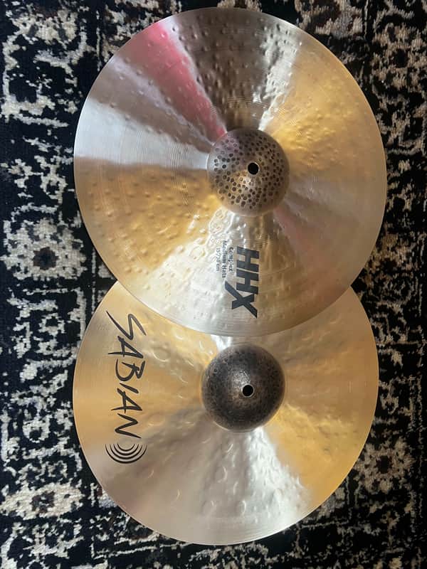 Mint Sabian 15" HHX Complex Medium Hi-Hat Cymbals (Pair) - Natural image 1