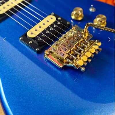 kramer pacer blue sparkle hot rodded (hardshell case included) image 2