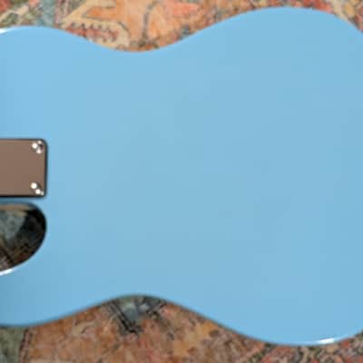 Alden Tv Cruiser 1972 Design T-Style Electric Guitar, Semi-Hollow, Blue, Maple Neck image 9