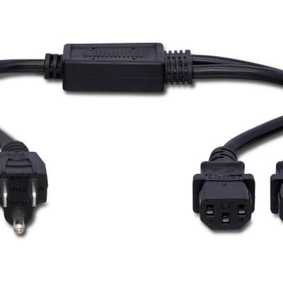 Hosa YIE-406 Power Y Cable Dual IEC C13 to NEMA 5-15P image 1