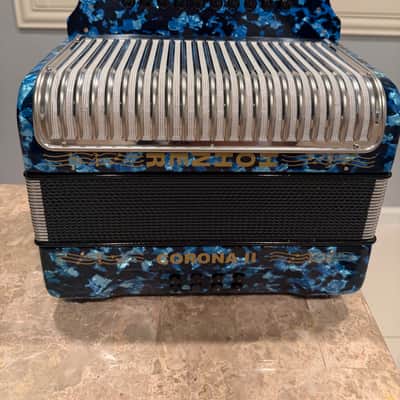 Hohner Corona II Accordion F/Bb/Eb Keys 2010s - Dark Blue image 1