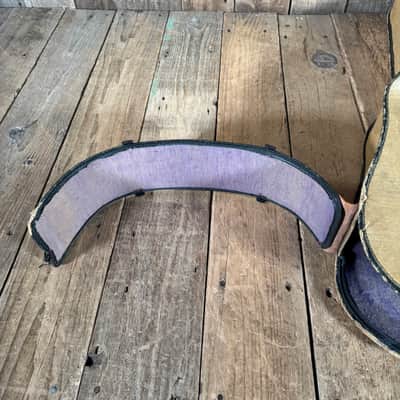 Unbranded Trap door parlor guitar case 1900s 1910s 1920s - Tan image 11