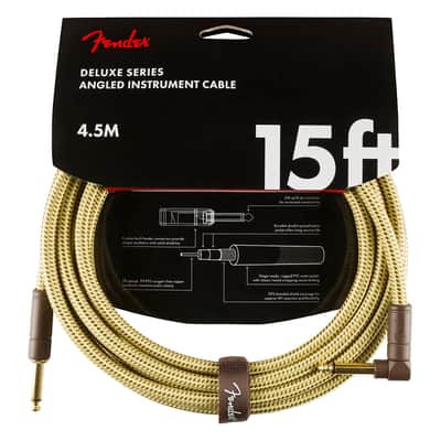 Fender Deluxe Series Instrument Cable, Straight/Straight, 15', Tweed image 1