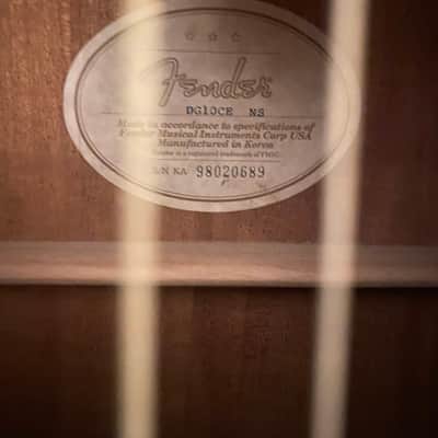 Fender DG10-CE Acoustic Guitar imagen 2