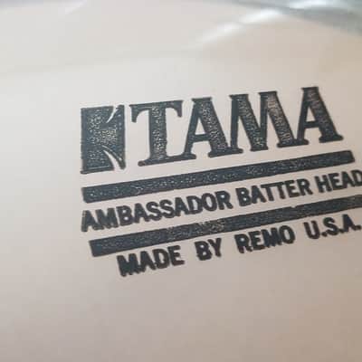 Never Hit! Tama 1980s 1990s ORIGINAL TAMA 8" INCH CLEAR DRUM HEAD LOGO VINTAGE drumhead image 3