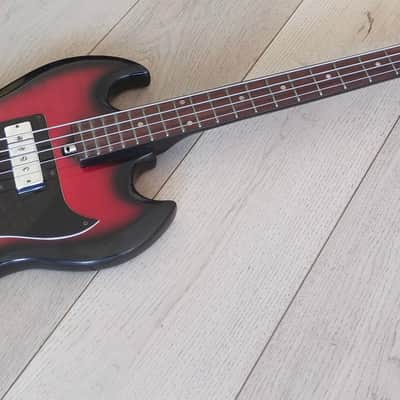 Teisco SG BASS 24" 1960s redburst image 11