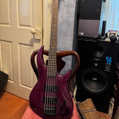 Dean Edge 5 string bass guitar - Purple image 1