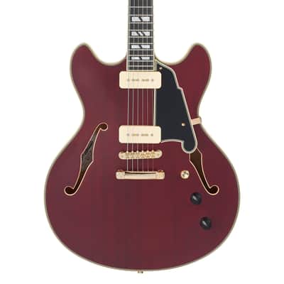 D'Angelico DADDCSTWGS DELUXE DC Double Cutaway Semi-Hollow Body 6-String Electric Guitar w/Deluxe Hardshell Case image 3