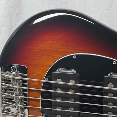 Ernie Ball Music Man USA Sterling 5 HH 5-string Bass with Case 2014 - Vintage Sunburst image 4
