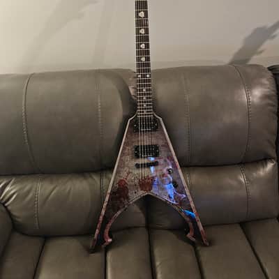 Dean Michael Amott Tyrant Battle Axe RARE Dave Mustaine flying V *UPGRADES Seymour Duncan black winter pickups image 14