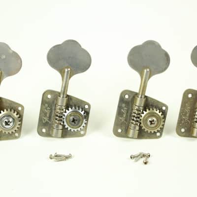 1968-1972 Vintage Fender Jazz/Telecaster/Precision Bass PBass ~NICKEL TUNERS~ Set 1969,1970,1971 image 2