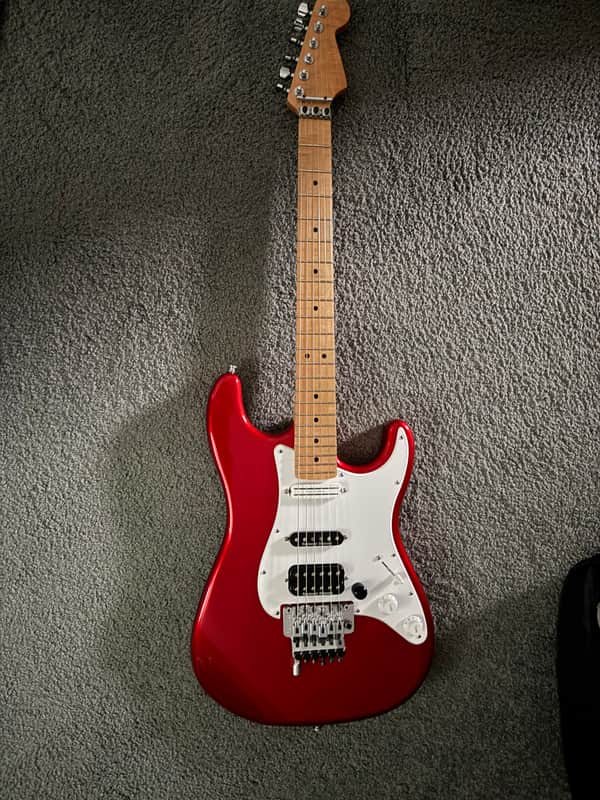Warmoth  Floyd Rose Stratocaster - Candy Apple Red image 1