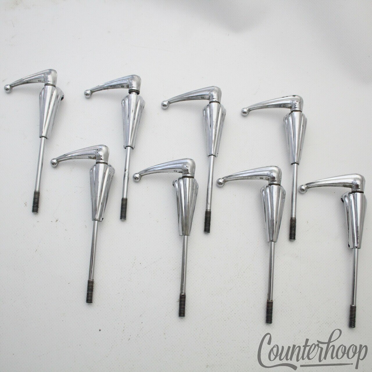 Premier 8x Bass Drum Tension T-Rods/Claws Vintage 50s-60s Diamond Chrome England — main photograph