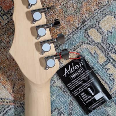 Alden Tv Cruiser 1972 Design T-Style Electric Guitar, Semi-Hollow, Blue, Maple Neck image 7