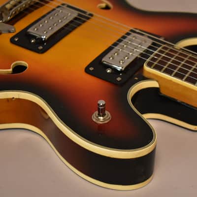 1970s Aria Diamond 5102T Hollowbody Electric Guitar Sunburst MIJ image 8