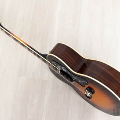 1995 Gibson J-200 Deluxe Limited Run Jumbo Sunburst, Rosewood Back + Sides, Near-Mint w/ Case image 15